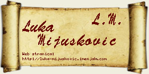 Luka Mijušković vizit kartica
